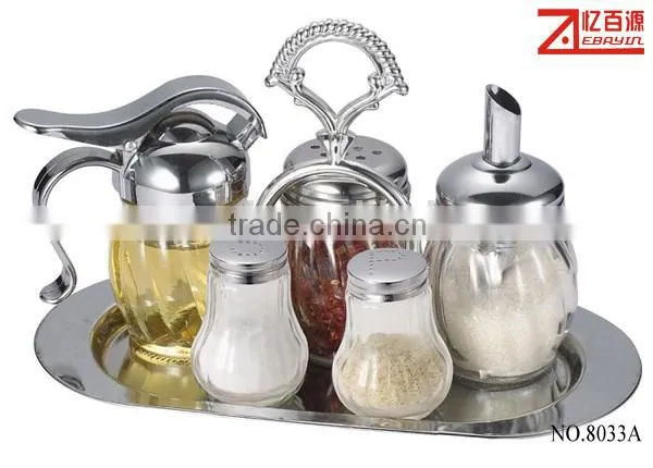 Spice Tool Glass Spice Jar Set for Metal Holder Rack