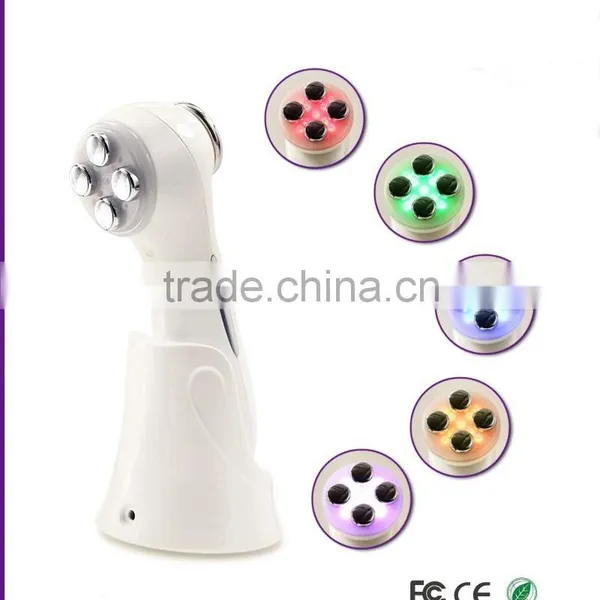 Newest Portable Unique 6 in 1 Multifunction RF/EMS Vibration Ion Sonic Facial Machine photo-3