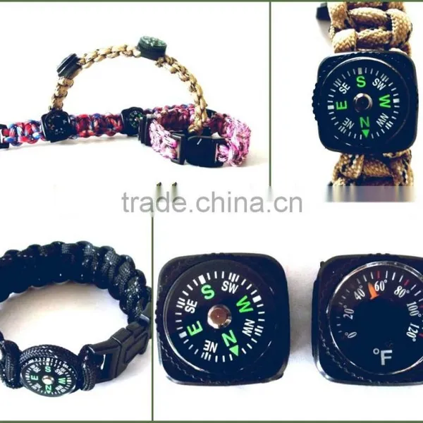 Multifunctional Survival Paracord Compass Bracelet