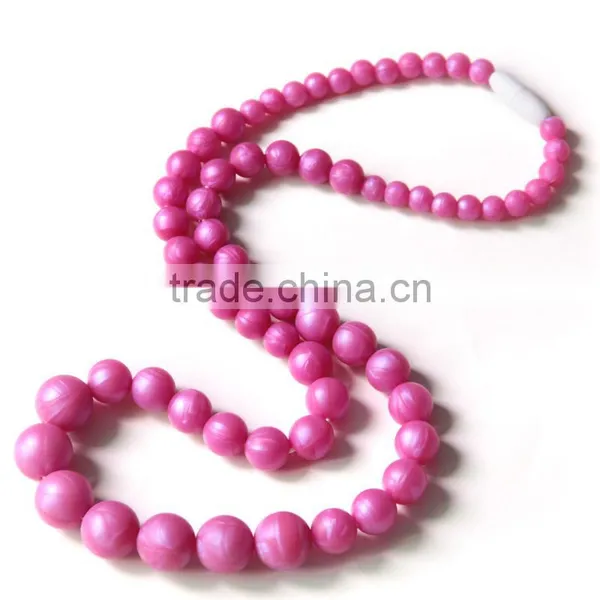 Soft on Babies Gums Champagne Navajo White DimGray Colors for You Choice Necklaces Silicone Bead Teething photo-6