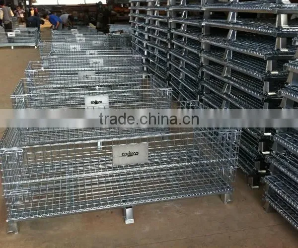 Folded Galvanized Metal Pallet Cage/storage Cage photo-4