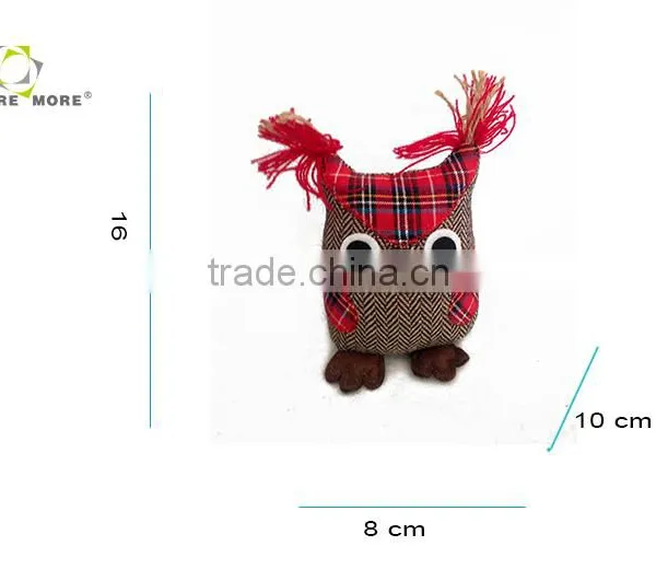 Store More Cute Owl Animal Woolen and Plaid Door Stopper - Medium photo-2