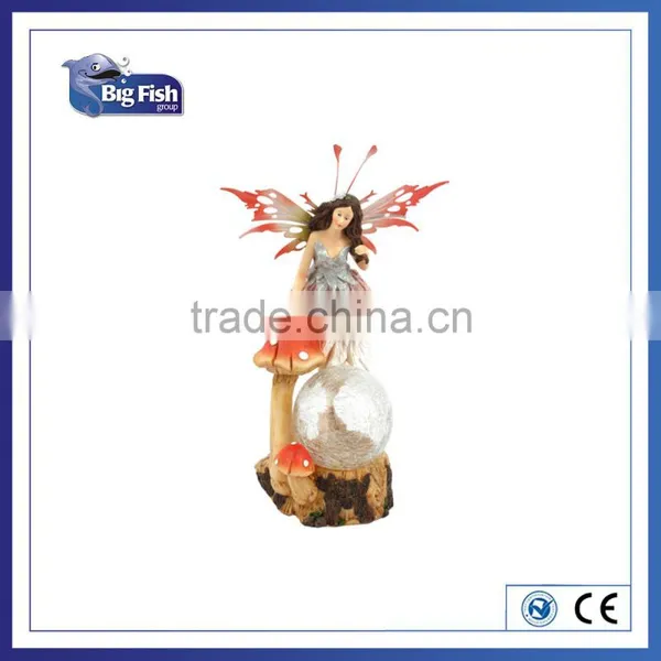 Medium Fary Shaped Polyresin Decorative Garden Solar Light