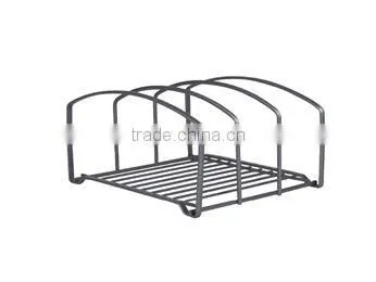 4 Compartments Office Desktop Metal Mesh Books Documents Pantry Rack photo-2