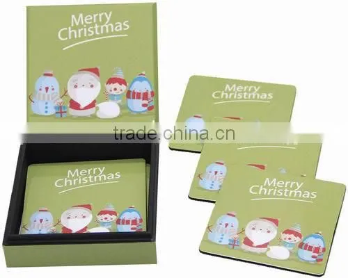 Lacquer Wooden Coasters/ Lacquered Coaster Set for Chrismast 2017 photo-2