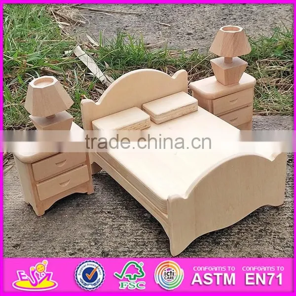 2017 Best Kids Doll Furniture Toys Wooden Coloring Toy for Sale W03A085-S photo-3