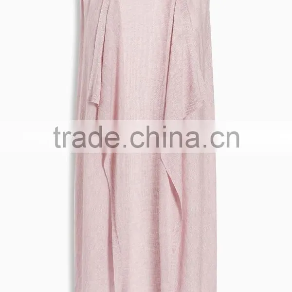 2016 Smart Sleeveless Sparkle-Yarn Cardigan With Waterfall Front HSC8007 photo-2