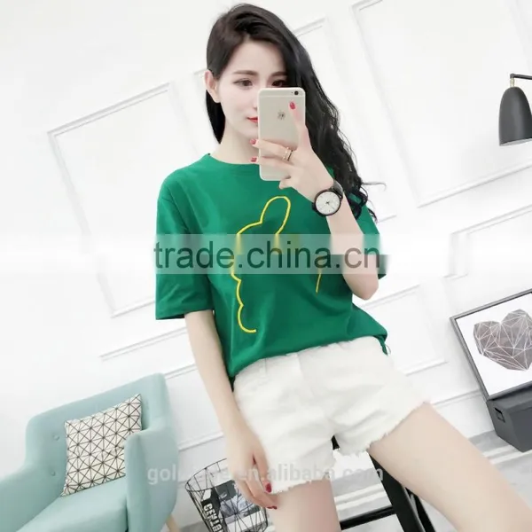 Women's Short Sleeve Letter Print T Shirts Custom Printing T Shirts photo-5
