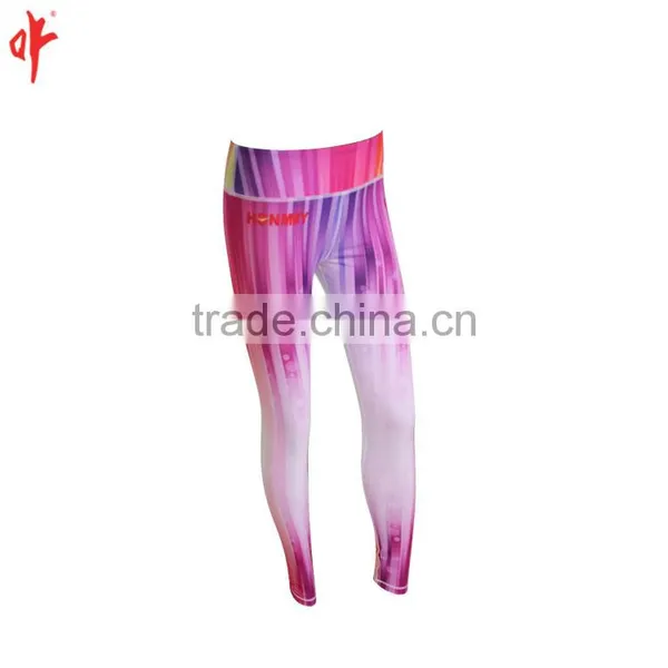 China Manufacturer Ladies Tight Fit Tranfix Sublimation Yoga Pants, European Lycra Cheerleading Uniform, Girls Baselayer Bottom photo-3
