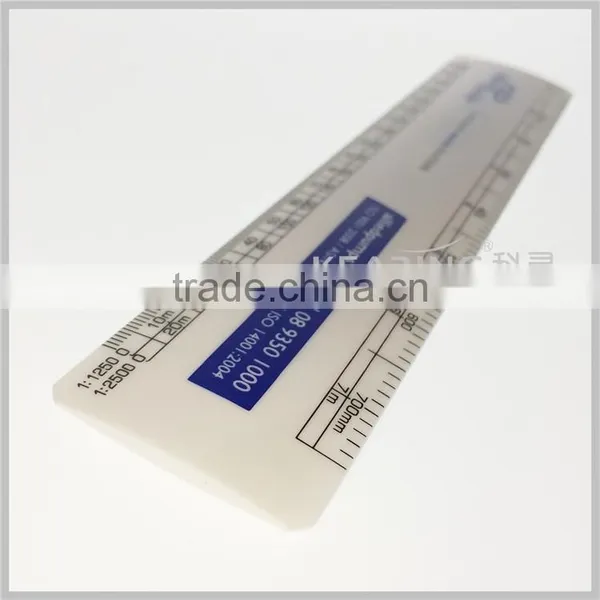 Durable Plastic Glossy Surface Flat Oval Scale Ruler ( 30cm & 15cm ) With Different Proportions photo-4