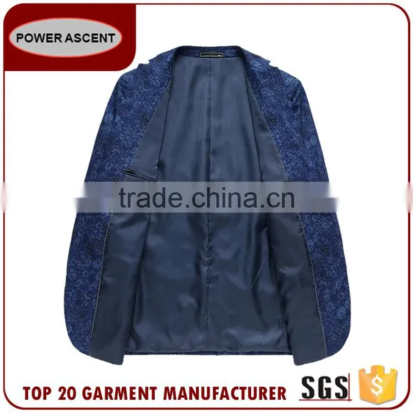 Wholesale Fashion Men'S Printed Suit Polyester Jacket Blzer Made In China photo-3