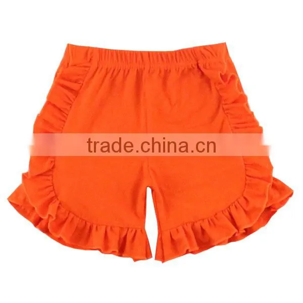 Best-selling Boutique Baby Clothing Infant&toddler Clothes Baby Icing Ruffle Solid Blank Infant Baby Shorts photo-2
