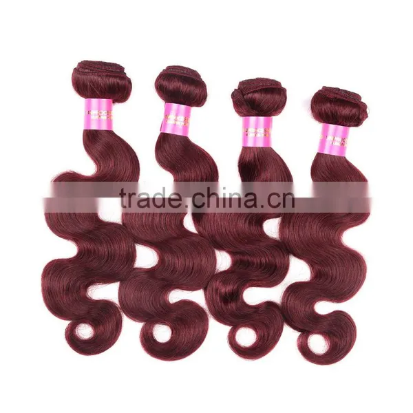 Wholesale 2017 Grade 7a Color 99j Body Wave Malaysian Hair Weave photo-3