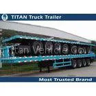 Airbag Suspension 70 Tons 42 Foot Flatbed Semi Trailer Equipment With 4 Axles