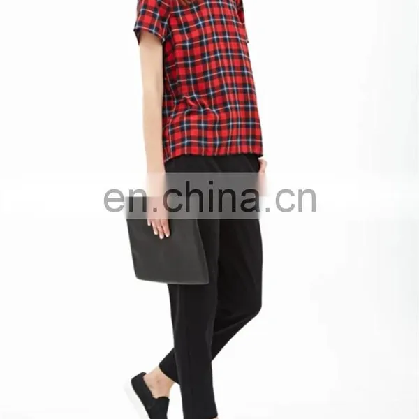 Cheap China Wholesale Clothing Manufacturers Tartan Plaid Top Clothing Factories in China photo-3