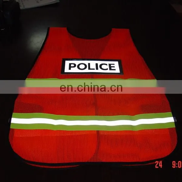 Hi Vis Safety Reflecting High Visibility Vest Fluo-yellow Reflective Vest Police Reflective Safety Vest EN20471 photo-6