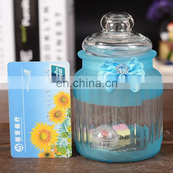 Led Light Glass Bottle With Secret Paper Note Bow Knot Colored Wishing Bottle With Charms Lucky Glass Bottle Cork photo-2