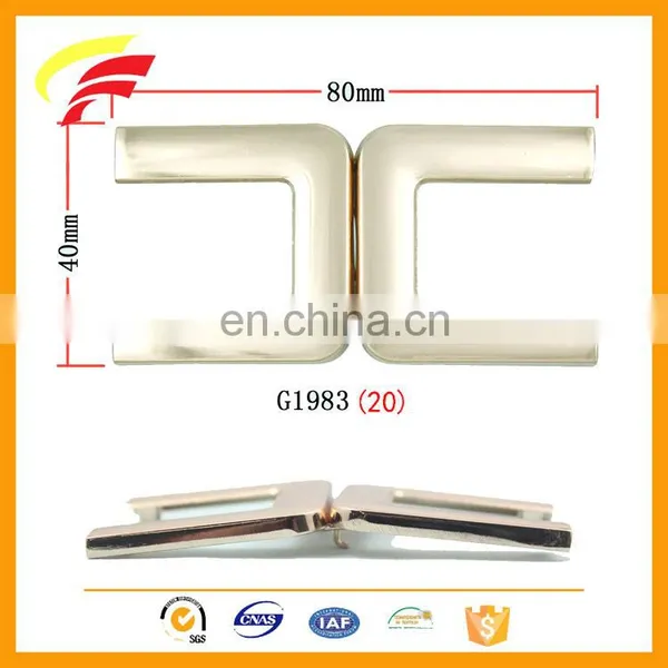 Zinc Alloy Metal Double C Belt Buckle for Ladies' Elastic Belt photo-2
