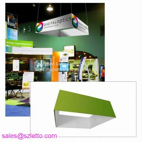 Expo or shopping mall ceiling hanging indoor sign banner