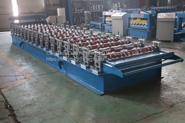 Roof Panel Metal Roofing Fascia Trapezoidal Tile Roll Forming Machine For Sale photo-3