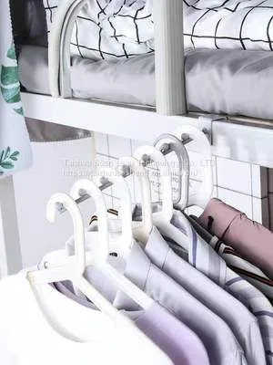 Space Saving Dormitory Hanger Metal Hook Clothing Closet Coat Trousers Clothes Rack Hanger photo-2