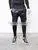 Coating Zigzag Pattern Slim Jogger Sweatpants Black Standard Sports