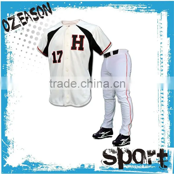 Wholesale Cheap Blank Baseball Jersey Made in China photo-6