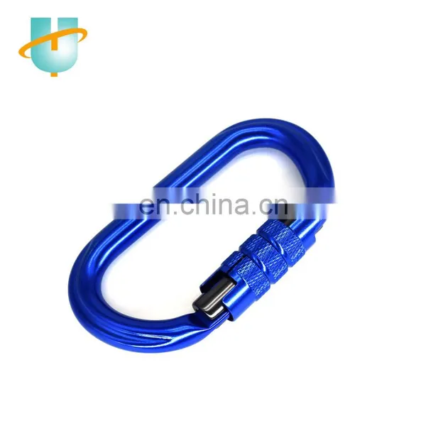 UIAA Certificate 25kn Gold Black Custom Logo Oem Accepted O Shaped Safety Climbing Aluminum Carabiner Hook photo-4
