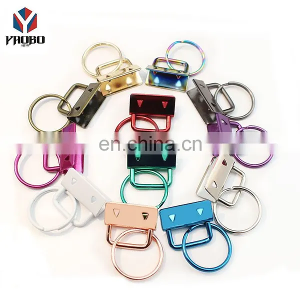 China Manufacturer Cloth Tail Clip Shape Key Fob Keychain Hardware Custom 32mm Metal Key Chain Fob Hardware photo-2