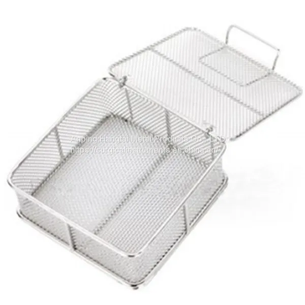 Fine-mesh Trays and Baskets Fine Mesh Basket With Snap-Closure Wire Baskets With Lids photo-2