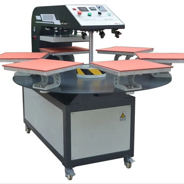 6 Platens Automatic Heat Press Machine For T-shirts
