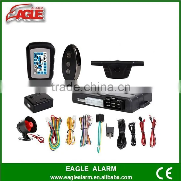 Remote Engine Start Two Way Car Alarm With LCD Remote, With SOS Function