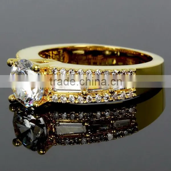 Jewelry Finding Top Quality Proposal Design Cubic Zircon Main Stone Engagement Ring photo-6