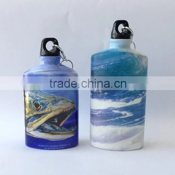 Flat Aluminium Bottle With Carabiner Hook photo-4