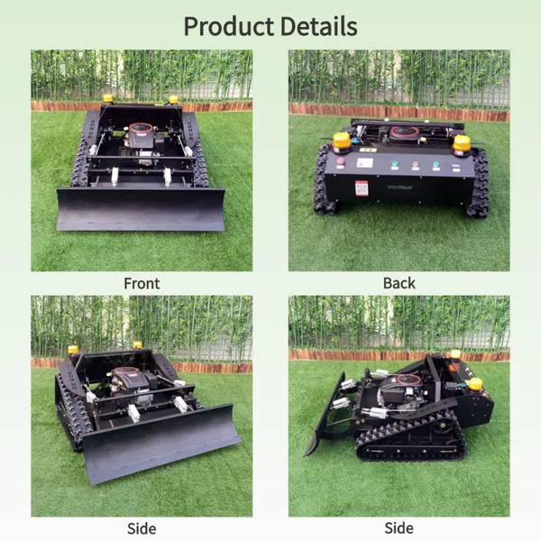 Gasoline Engine Electric Battery Cutting Width 800mm Remotely Controlled Weed Cutter photo-3