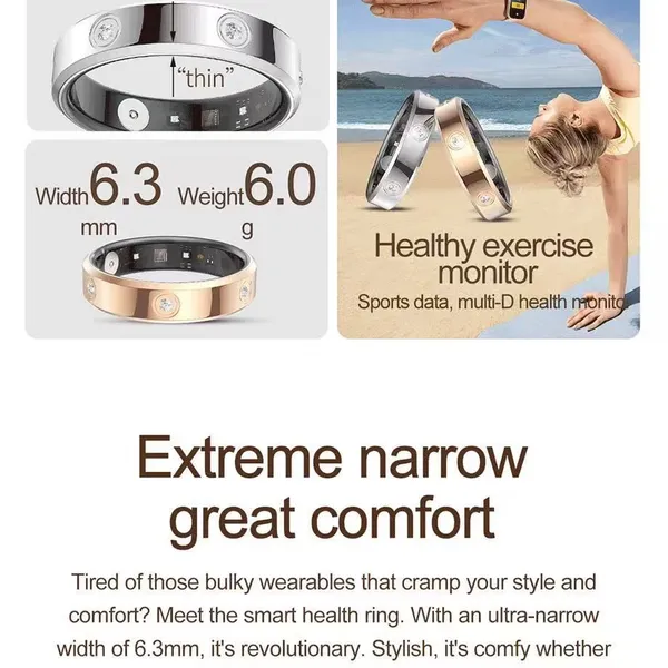 Diamond Pedometer Calorie Measurement of Blood Oxygen Saturation Heart Rate Temperature Waterproof IP68 photo-4