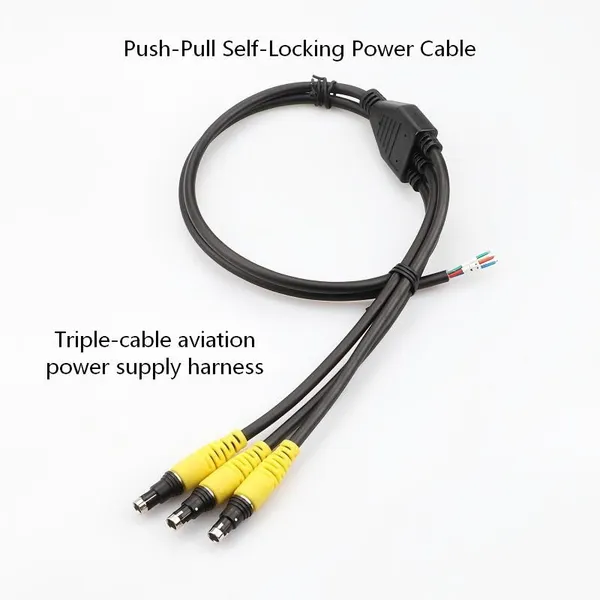 Пользовательский самокодирующийся push - pull разъемный кабель с гибким медным проводником и ПВХ | 12В 500мм для промышленного и медицинского оборудования испытаний
