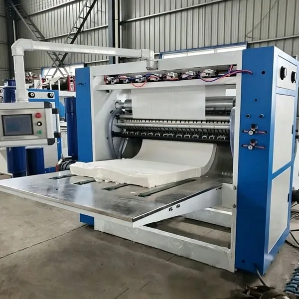 Hot Sales Full Automatic Paper Folding Machine With Engine Pump Facial Tissue Paper Production Machinery 100 Pcs/Min Capacity photo-5