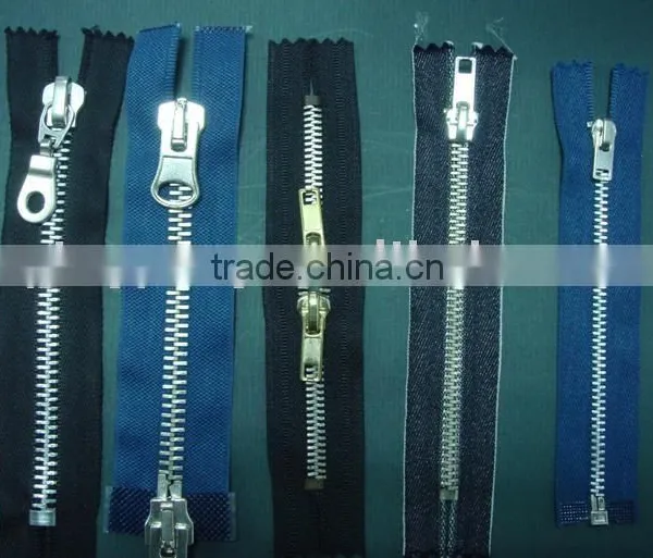 Aluminium/brass Zipper