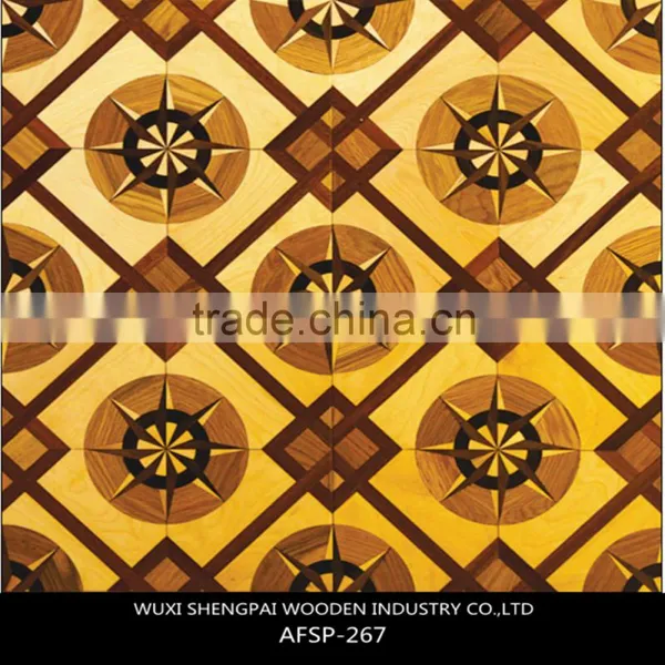 Laminated Engineered Solid Wood Flooring/art Parquet Flooring
