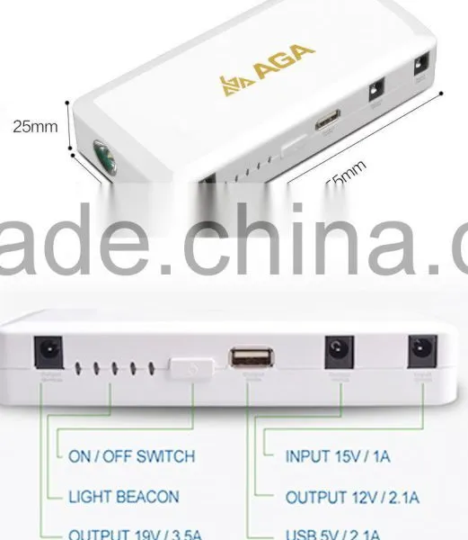2015 Factory Price 5v,12v,19v Battery Charger, Car Jump Starter, Power Bank With Dual USB Ports photo-5