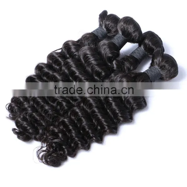 8A Natural Black 100% Virgin Deep Wave Malaysian Hair Bundles Supplier's Choice photo-6
