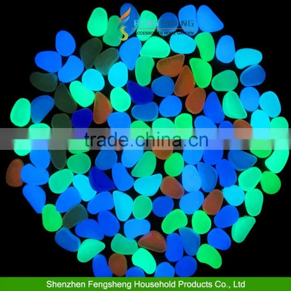 100pcs Glow in the Dark Pebbles Stones Aquarium Fish Tank Decoration Mixed Color photo-2