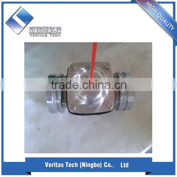 3inch Polished/painted/machined Three-way Air Operated Inline Diaphragm Valve photo-4