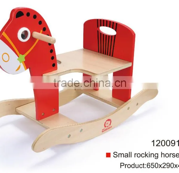 Ride on Animal Toy Red Outdoor Toy Eco-friendly Sport Walking Horse Toy 23.5 Degree Wooden Rocking Horse Kid Riding Horse Toy photo-3