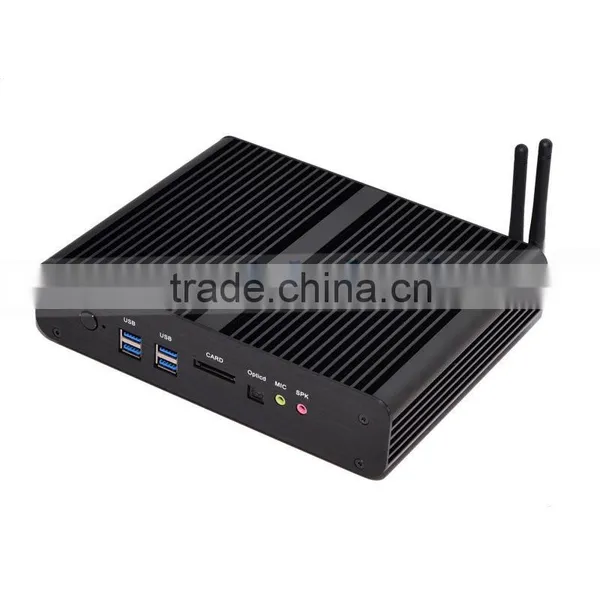 Micro pc Gaming Desktop Computer i7 5500u Broadwell Chipset 2 Rj45 2hdmi sd Card Optical Fiber Nettop pc Portable photo-2