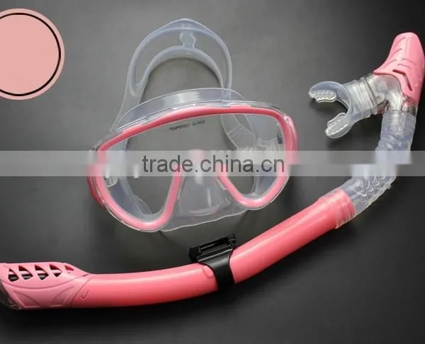 Water Sports Anti-Fog Silicone Scuba Diving Mask Dry Snorkel Set photo-2