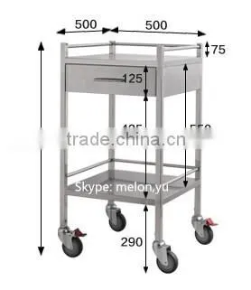 Factory Direct Sales Stainless Steel Treatment Cart With Drawer photo-4