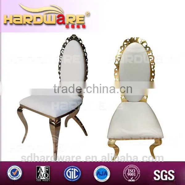 CHINA FOSHAN FURNITURE FLOWER SHAPE BACK DINING CHAIR FOR WEDDING photo-4