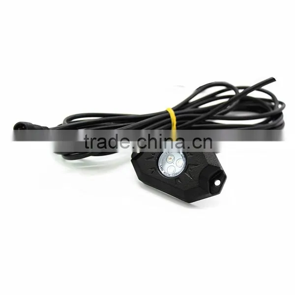 8PCS RGB C-ree LED Rock Light Tail Fender Under Under Car Decorative Offroad RGB Light With Bluetooth Controller photo-5